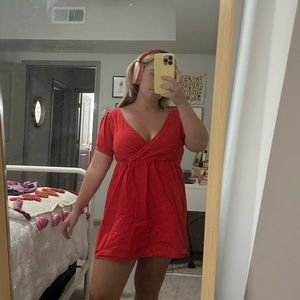 Red urban renewal urban outfitters dress